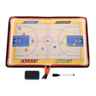 Coach sand table tactical plate folding zipper basketball magnetic belt zipper PU leather folding tactical board wholesale