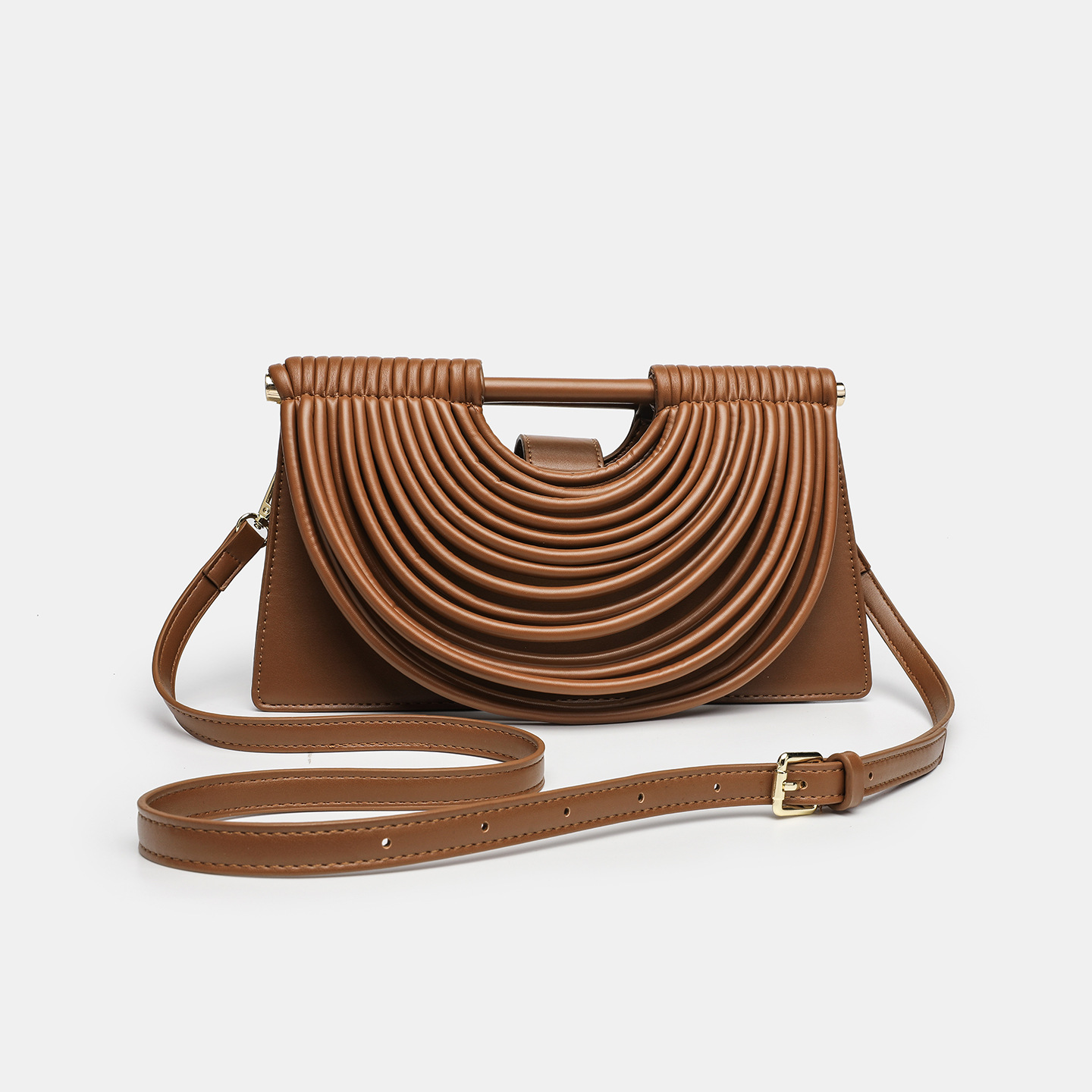2026 New Crossbody Bag, Handbag, Shoulder Bag, Hand-woven Fashion Women's Bag with Flowing Lines and Trapezoidal Shape