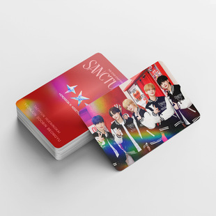 124 flash cards TXT laser card SANCTUARY star notebook small sticker holographic card double-sided LOMO card