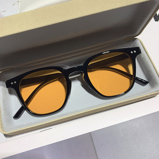 South Korea trend personality blue green glasses 2024 new sunglasses men's trendy ins hip-hop net red sunglasses