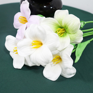 Open smile brownie tulip artificial flower wedding bouquet fake flower tulip decoration PU artificial tulip