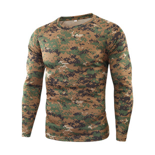 ESDY outdoor men's round neck outdoor sports mountain climbing riding spring and autumn tight comfortable long sleeve