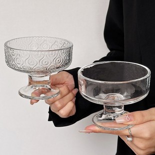 Ice Cream Dessert Cup High-foot Glass Bowl Home High-value Ice Cream Yogurt Pudding Ice Hockey Milkshake Mousse Cup