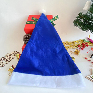 Jiaqi Christmas Adult Multicolor Christmas Hat Christmas Costume Hat Blue Green Non-woven Fabric Hat Color Hat
