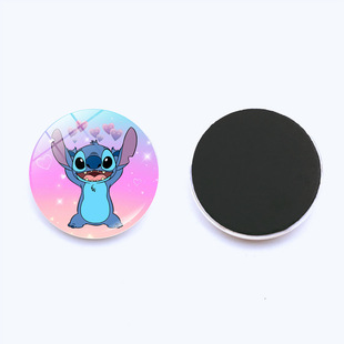 Star Baby Stitch Refrigerator Sticker Crystal Glass Soft Magnetic Sticker Refrigerator Door Home Decorations Wholesale 25mm
