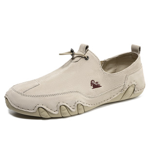 Cross-border Octopus Independent Station plus size Men's Shoes Genuine Leather Men's Trendy Shoes Bean Shoes Men's Lazy Shoes Low-top Casual Shoes