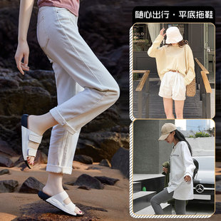 All-Match Platform Birkenstocks Shoes Women's 2025 New Casual Buckle Beach Sandals Women's Summer Outwear Toast Sandals