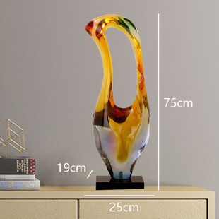 Modern Light Luxury High-end Sculpture Ornaments Office Living Room Entrance Desktop Resin Home Decorations Hotel Fortune