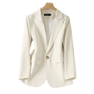 Off-white Small Suit Jacket Women's 2023 New Spring and Autumn Small Internet Celebrity Suit Casual Jacket 6301