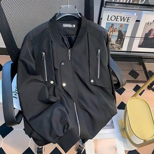 American Retro High Street workwear multi-pocket pilot baseball jacket men's ins fashion brand loose jacket all-matching