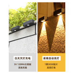 New super bright solar wall lamp outdoor garden yard layout wall lamp home courtyard atmosphere lamp wall washer lamp