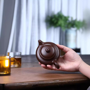 Yixing Factory Purple Sand Pot Raw Ore Purple Mud Famous Handmade Antique Pot Tea Pot Household Kung Fu Tea Set Single Pot