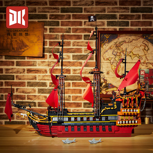 Deke Creative 6002 Королева Анна Месть линкор мелкие частицы строительные блоки собраны игрушечные украшения, совместимые с Lego