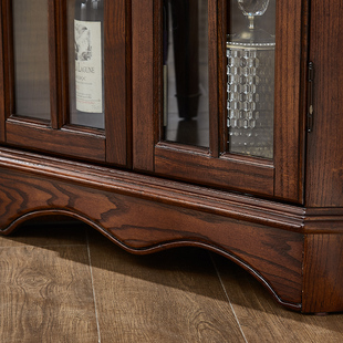 K8 American Solid Wood Corner Cabinet Floor-standing Triangle Cabinet Living Room Corner Cabinet Storage Corner Dining Side Wine Cabinet Corner Cabinet
