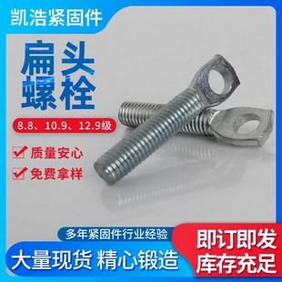 Grade 4.8 national standard carbon steel flat head screws with holes galvanized special-shaped manufacturers full thread flat head non-standard special-shaped bolts