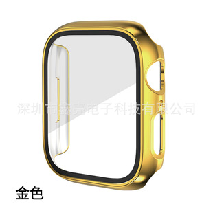 Для Apple iWatch7/8 поколение корпус часов ПК гальванический корпус Пленка интегрированная Защитная крышка Apple S8 поколение в наличии