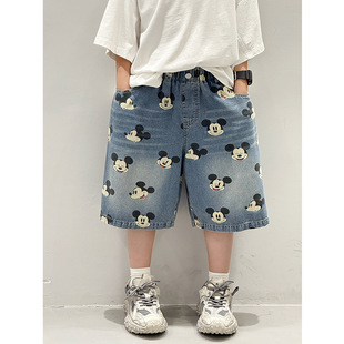 Baoduo children's clothing boys summer pants Denim shorts 2025 new children's pants tide pants 100-170