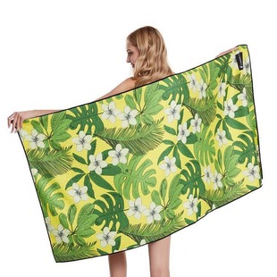 Printed Bath Towel Beach Towel Travel Seaside Instagram Style Female Men's Summer Swimming Bath Towel Quick-Drying Absorbent