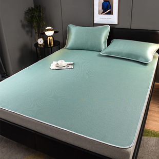 2025 New Summer Mat Mat Mat Three-piece Set Summer Washable Machine Washable Mat Single Double Air Conditioning Home