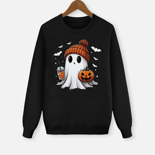Trick or treat autumn and winter new Halloween halloween fleece-lined sweater parent-child European and American style