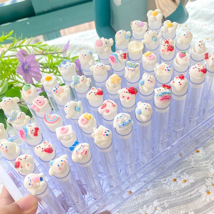 New Mini Cartoon Tube Mascara Brush Transparent Tube Mascara Brush with Tube Crystal Mascara Brush with Tube Eyelash Brush