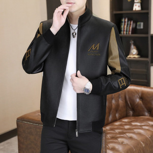 2025 High-end Spring and Autumn New Men's Casual Fashion Collar Young and Middle-aged Jacket Short Spring Jacket Trendy