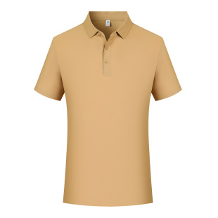 High-end three-proof technology anti-pollution anti-oil ice silk work clothes custom logo embroidery lapel t-shirt short sleeve POLO shirt