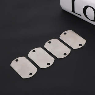 Stainless steel blank laser material number plate water drop card digital light tag bear semicolon spicy hot number