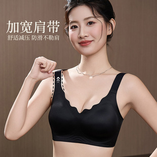 New Jelly Bra Soft Support Comfortable Thin Bra plus size Gather-up Anti-sagging Non-rims Non-marking Underwear for Women