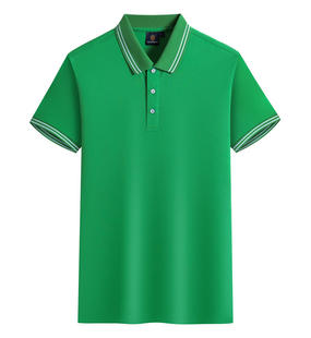 Light mature men's high-end polo shirt men's short-sleeved lapel T-shirt business style T-shirt summer casual collar top