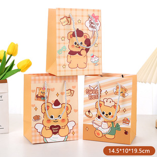 Internet Celebrity Cartoon Vertical Edition Gift Bag Large, Medium and small size Multi-Size Cute Bag Clothes Storage Bag Packaging Bag Paper Bag
