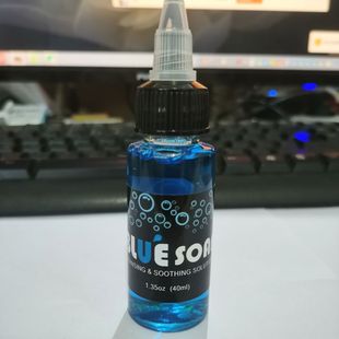 Cross-border in stock tattoo cleaning supplies tattoo practice disinfectant cleaning blue algae small bottle 40ml blue soap liquid