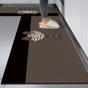 Trendy brand light luxury household diatom mud kitchen floor mat balcony absorbent non-slip stain-resistant easy to handle bathroom carpet