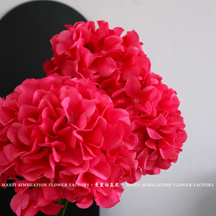 Simulated hydrangea 52 pieces of single branch large hydrangea flower wall row flower road flower wedding flower wholesale cross-border wedding