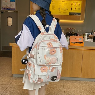 Schoolbag Women's 2021 New Korean-style High School Student Harajuku-style Cute Soft Girl Japanese ins Backpack