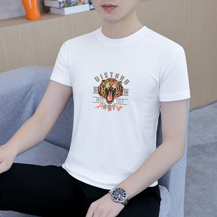 Men's T-shirt new fashion short sleeve T-shirt men's Korean leisure youth loose men's spot T-shirt wholesale