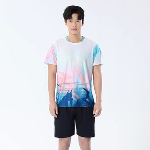 Jersey Factory Store High-end Badminton Clothing Men's and Women's Quick-drying Breathable Table Tennis Sports Training Clothing Top T-shirt Summer