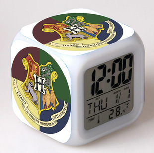 Game Harry Potter alarm clock colorful luminous night light student bedside alarm clock design