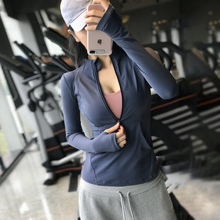 Спортивный костюм Four Seasons Speedslock Спортивный рукав с длинным рукавом и воротником на молнии Половина эластичная одежда для йоги может быть напечатана с вышивкой LOGO