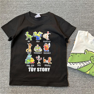 Japanese Single Foreign Trade 2025 Summer New Toy Mobilization Series Children's Wear Short-sleeved T-shirts
