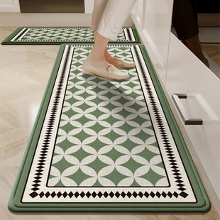 Kitchen Floor Mat Waterproof Oil-proof Non-slip Diatom Mud Foot Mat Household Dirt-resistant Easy-care Foot Mat Quick-drying Wear-resistant Strip