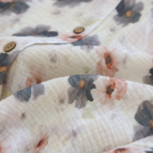 Pure Cotton Double Gauze Thin Number Print Fresh Beautiful Style Sweet Girl Pajamas Home Clothes Spring and Summer Long Sleeve Trousers