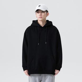 Autumn and Winter New Monochrome Hooded Sweater Men's Candy Color Clothes Fat plus size Loose Japanese Men's Sweater Fashion