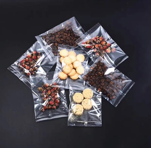 Scented Tea Dried Fruit Transparent Flat Pocket Baking Sawtooth Medium Seal Coffee Bean Packaging Bag Full Transparent Opp Heat Seal Bag