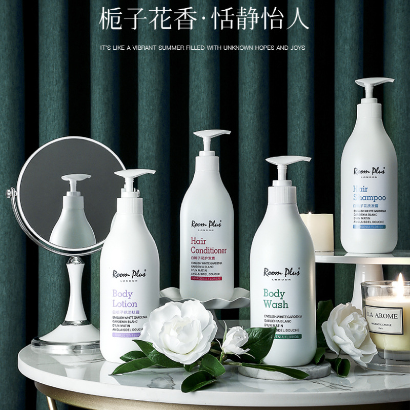 Roomplus Longpas White Gardenia Shower Gel Shampoo Conditioner Body Lotion Hotel Agent for Consultation