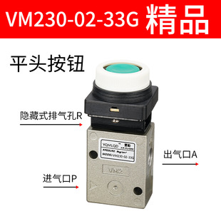 Пневматическая Кнопка S3PF-M5 красный M3PF-110 зеленый M5PF-210-08 механический клапан с плоской головкой переключатель источника воздуха