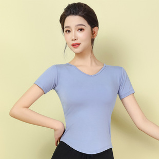 Dance Training Clothes Top Women's Modern Dance Dancing Clothes New Adult Long Sleeve Professional Slim Body Training Clothing