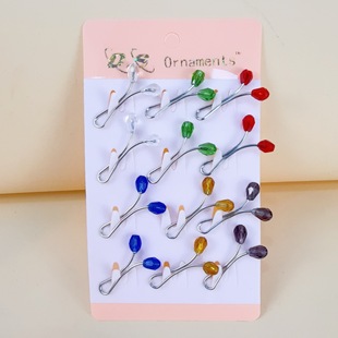 Women's U-shaped Needle Pearl Silk Scarf Buckle Muslim Style Accessories Neck Clip Headscarf Accessories Simple Small Jewelry
