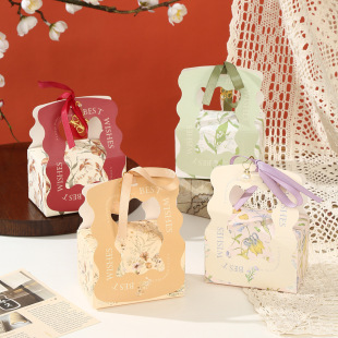 New portable candy box wholesale wedding festive supplies packaging box exquisite design hand gift wedding candy box