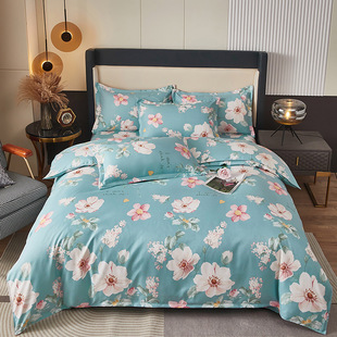 Nanjiren thickened sanding four-piece cotton thickened warm double spring, autumn and winter quilt cover three-piece gift wholesale